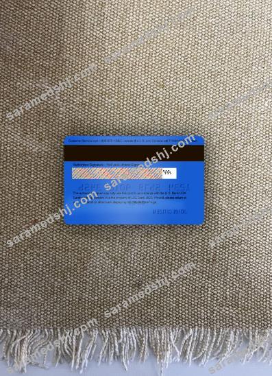 USA U.S. Bank Mastercard card template photolook back